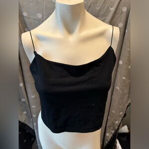 90s inspired spaghetti strapped crop top.